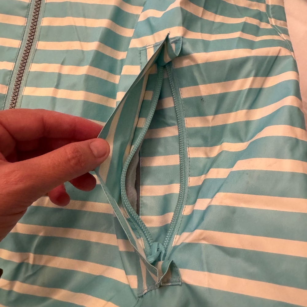 Coastal Preppy - Charles River Cabana Stripe Rain Jacket w/ Seaside Tag (Size S) - Picture 5 of 7